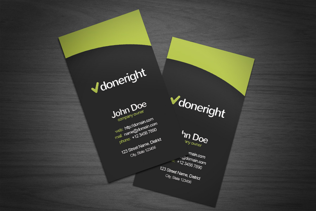 Done Right Business Card, a Business Card Template by Rafael Oliveira (Photo 2 of 4)