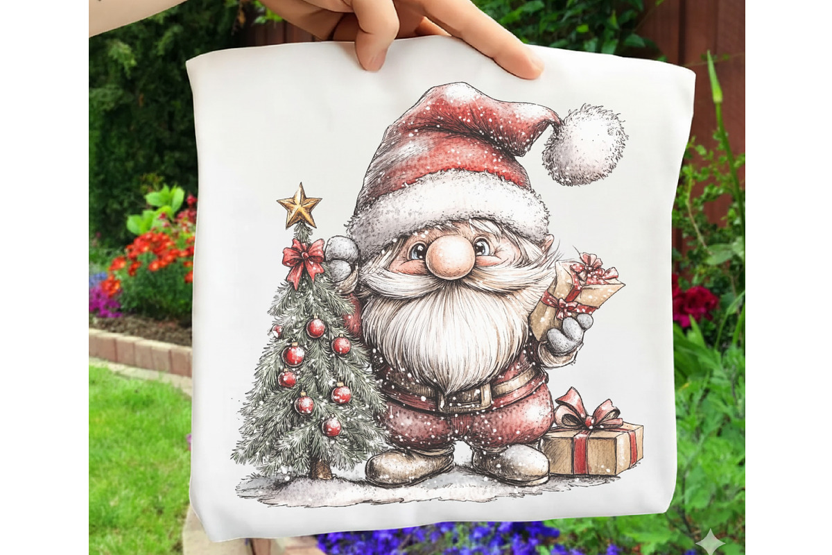 Whimsical Christmas Gnome Clipart, an Illustration by OK Design (Photo 4 of 6)