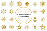 Golden snowflakes clip art set., an Icon by mcherevan (Thumbnail 1 of 4)