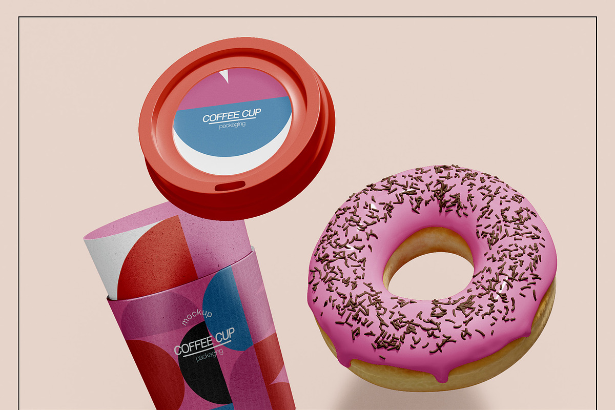Coffee Cup Packaging Mockup Set, a Cups & Container Mockup by Mego-studio (Photo 8 of 8)