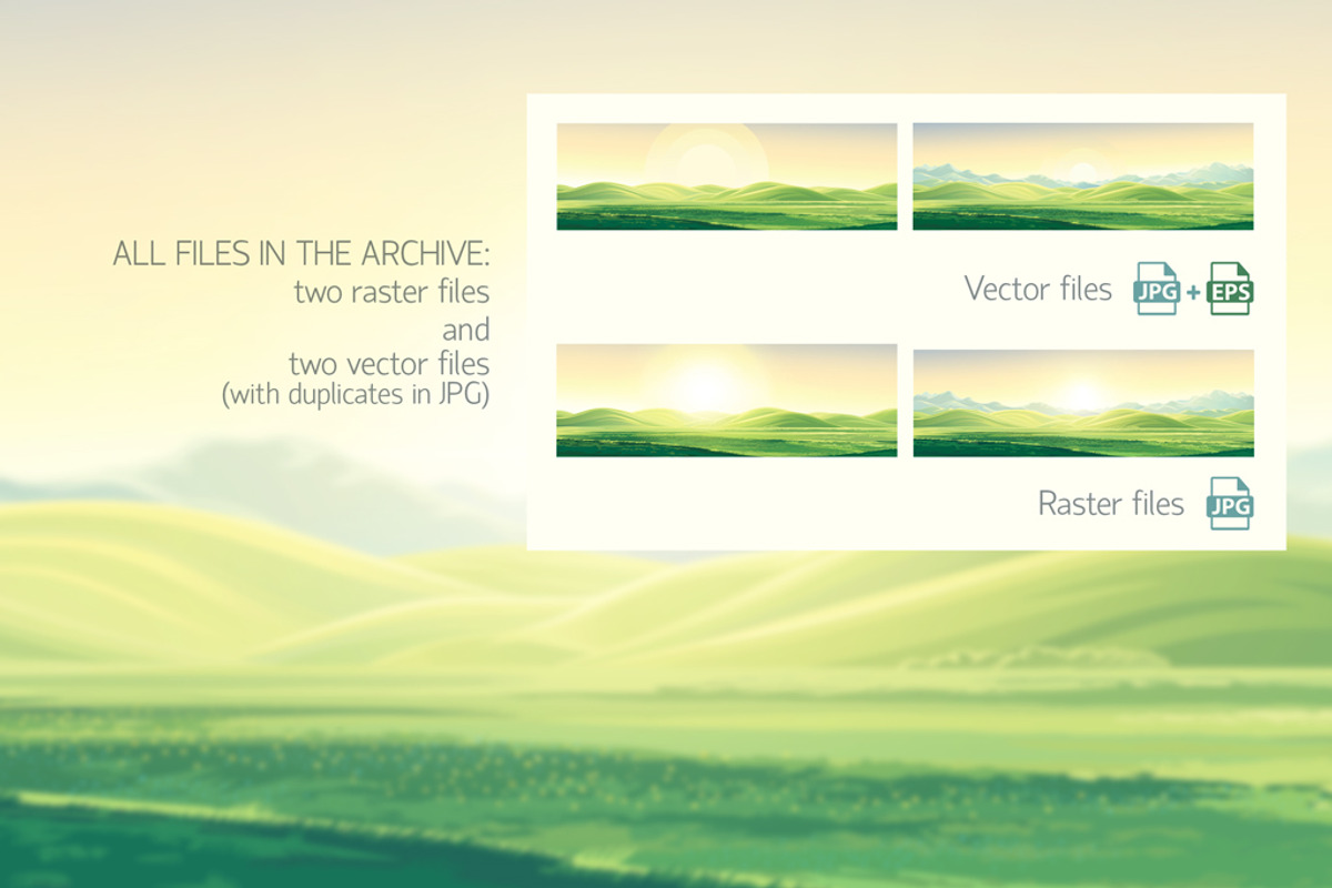Summer landscape in panoramic format, a Seasonal Illustration by Countryside life (Photo 8 of 9)