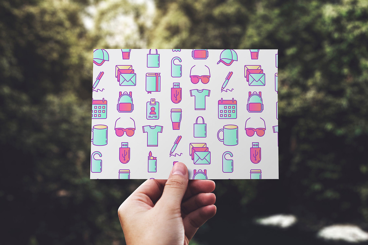 Promotional Products Patterns, a Pattern Graphic by Alex Blogoodf