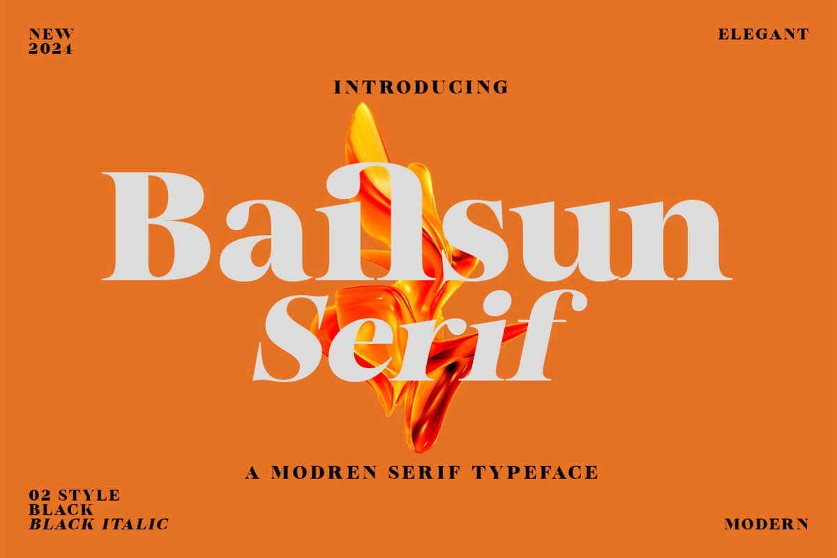 Bailsun, a Serif Font by Gatype (Photo 1 of 10)