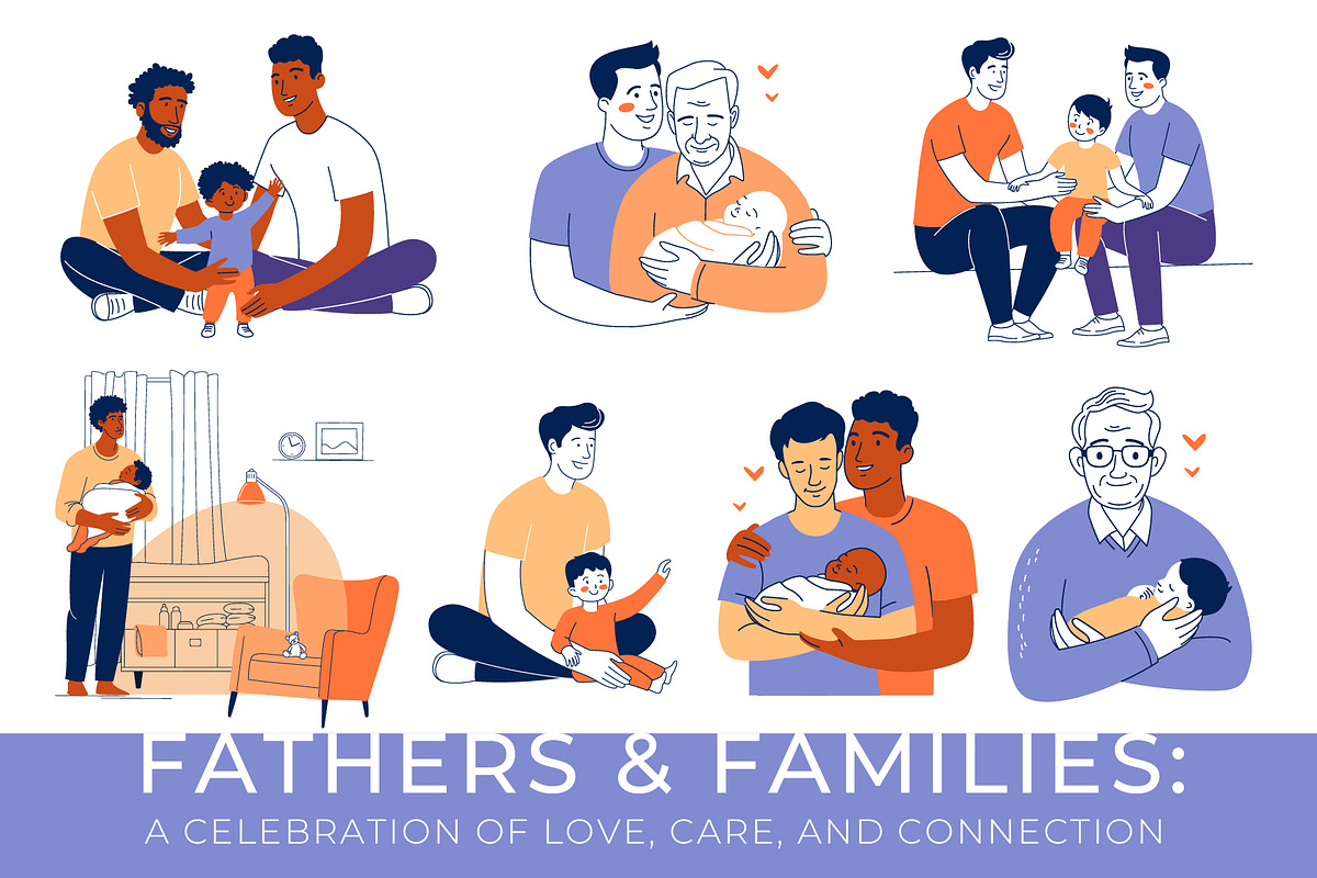 Fathers & Families: Inclusive Vector, a Person Illustration by VasilkovS (Photo 1 of 4)