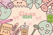 Clean Girl Sticker Set, a Graphic by Dori Debreceni draws (Thumbnail 1 of 4)