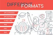 Education Line Illustrations Bundle, an iPhone Mockup by Boyko Pictures (Thumbnail 4 of 12)