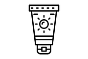 Sunscreen Line Icon, an Icon by Pexelpy (Thumbnail 2 of 2)