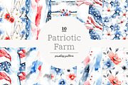 4th of July Paper Pattern | Patrioti, a Pattern Graphic by GlamArtZhanna (Thumbnail 1 of 4)