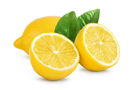 Ripe lemon half isolated on white, a Food & Drink Photo by NataPhoto