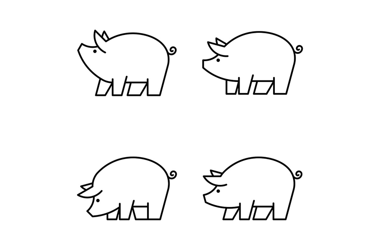 Pig Logo, a Graphic by NataliiaVolyk (Photo 3 of 6)