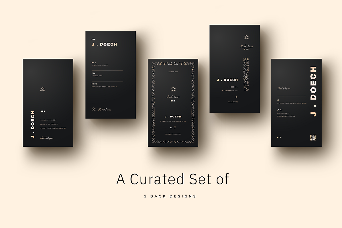 Monarium - Dark Gold Business Cards, a Business Card Template by Ctrl space studio (Photo 2 of 9)