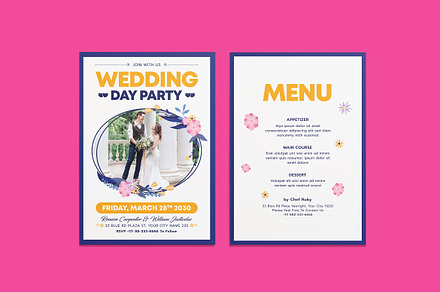 Clarinet Wedding Invitation Template, an Invitation Template by iDoodle Studio