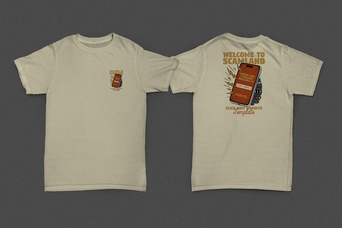 two thieves hiding behind smartphone, a Branding & Logo Template by Judsart (Photo 2 of 3)