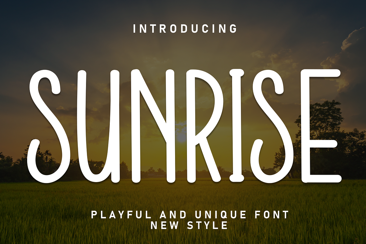Sunrise | Script Font, a Script Font by Scratchones (Photo 1 of 8)