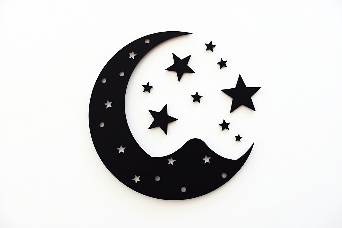 Crescent Moons and Star Silhouette, an Illustration by Amazin_art (Photo 12 of 31)