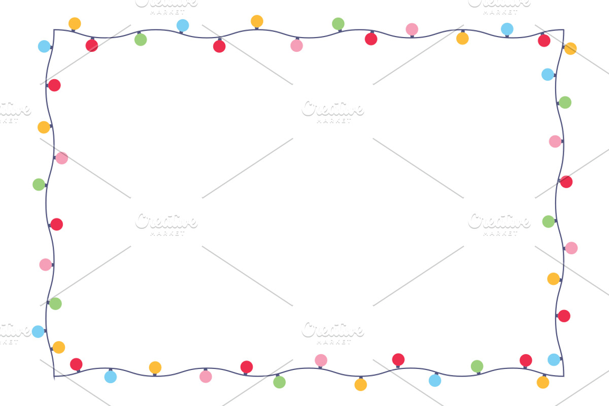 Christmas Tree Light Ornament Vector, an Illustration by LineByLine (Photo 1 of 2)