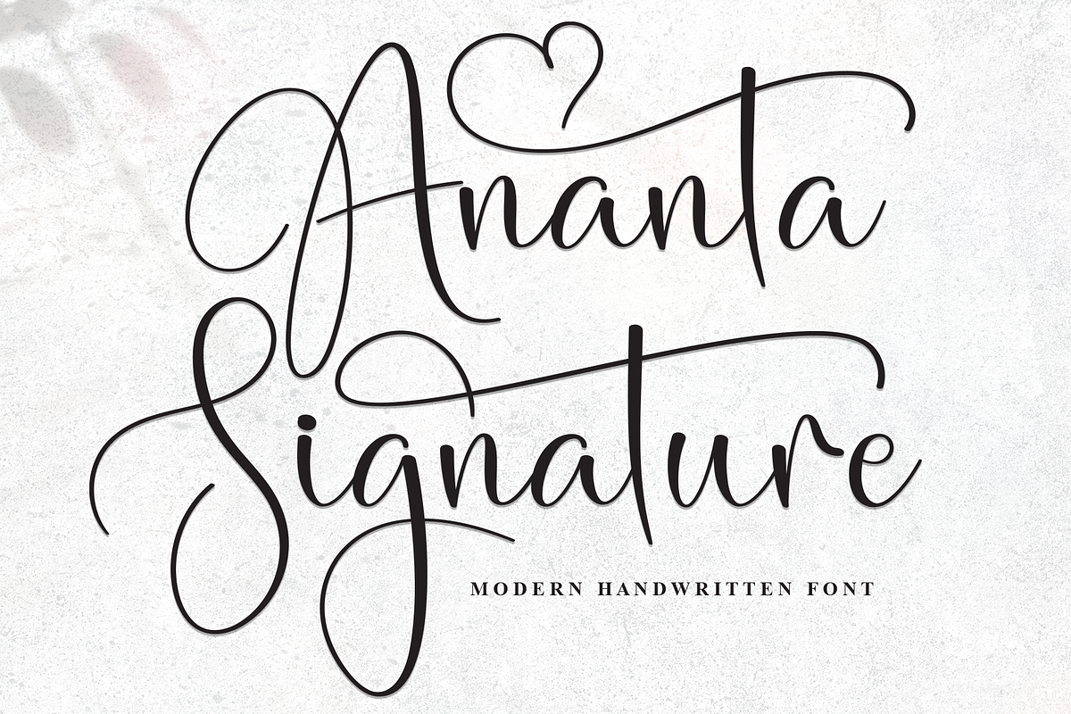 Ananta Signature | Script Font, a Handwritten Font by Scratchones (Photo 1 of 9)