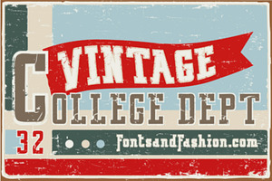 Vintage College Font