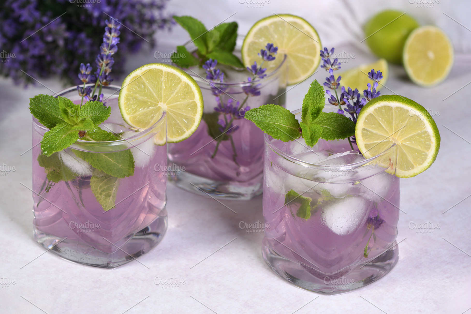 Cocktail Lavender Mojito, a Food & Drink Photo by Apolonia