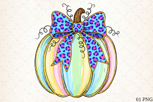 Brushstroke Coquette Glitter Pumpkin, an Illustration by Libby Wishes