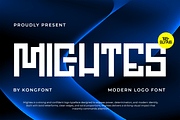 Mightes - Modern Logo Font, a Serif Font by overlaytemplates (Thumbnail 1 of 5)