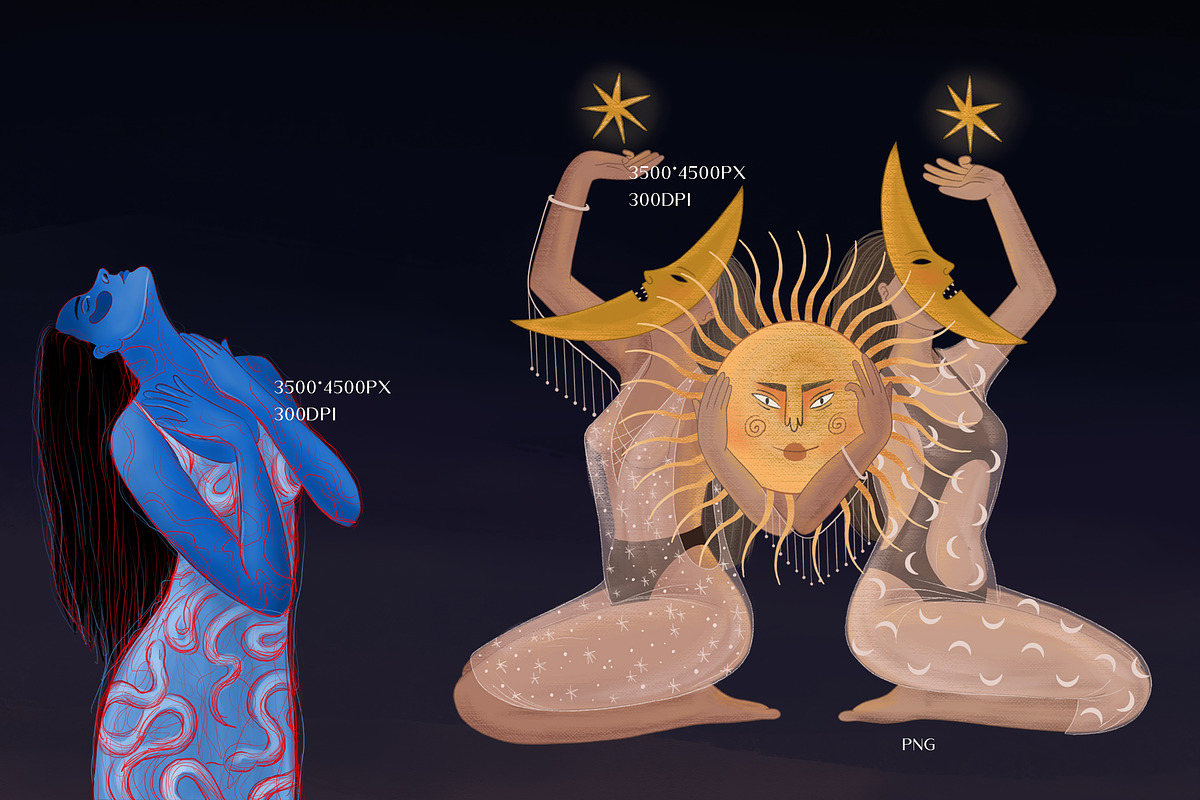 LUNALOGIA. Cosmic goddesses, a Person Illustration by Chikovnaya (Photo 13 of 14)