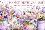 Watercolor Spring clipart, an Illustration by Designworld (Thumbnail 1 of 6)