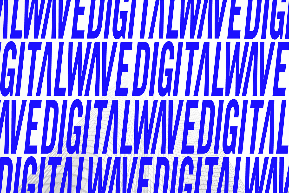 DIGITAL WAVE - ITALIC CAPS FONT