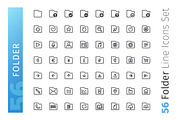 Folder Line Icons Set, an Outline Icon by Voysla's Shop (Thumbnail 2 of 4)
