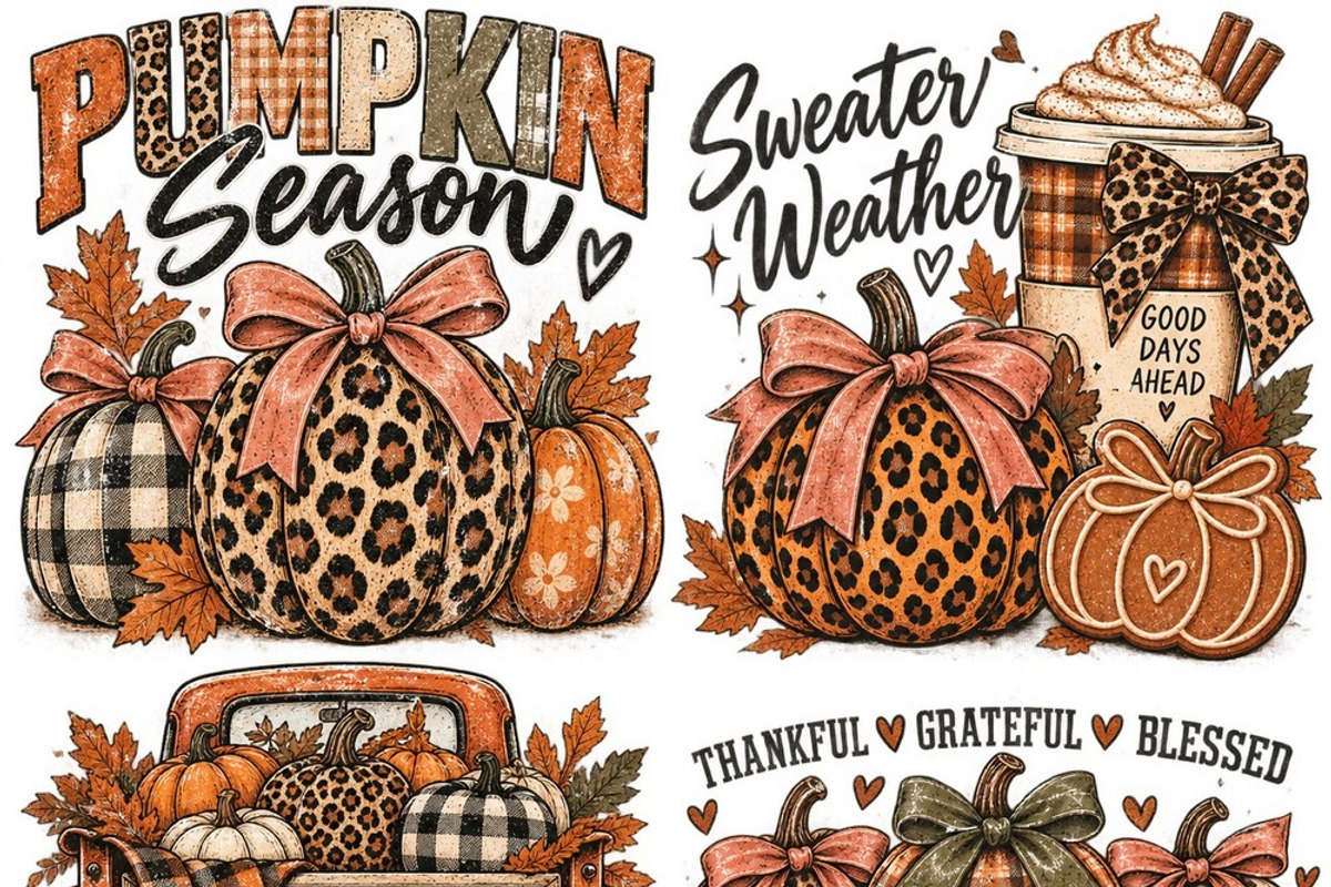PUMPKIN SEASON FALL BUNDLE 38 PNG, an Object Graphic by ElDesignState (Photo 16 of 20)