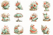 Whimsical summer floral Clipart, an Illustration by Designworld (Thumbnail 2 of 8)