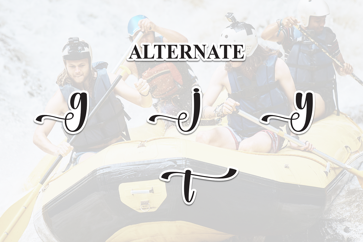 Rafting | Script Font, a Handwritten Font by Scratchones (Photo 8 of 9)