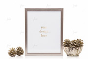 Silver 8x10 frame isolated mockup, a Print Template by JustLikeMyDesktop (Thumbnail 3 of 3)