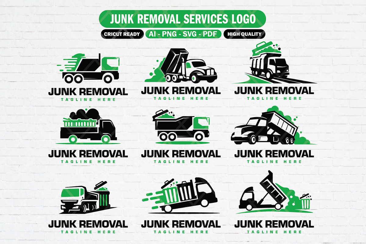 Junk Removal logo bundle, a Branding & Logo Template by Guavanaboy (Photo 1 of 3)