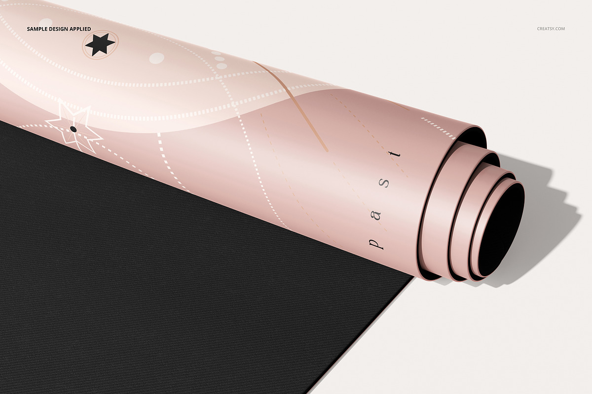 PU Leather Yoga Mat Mockup Set, a Product Mockup by creatsy5 (Photo 7 of 13)