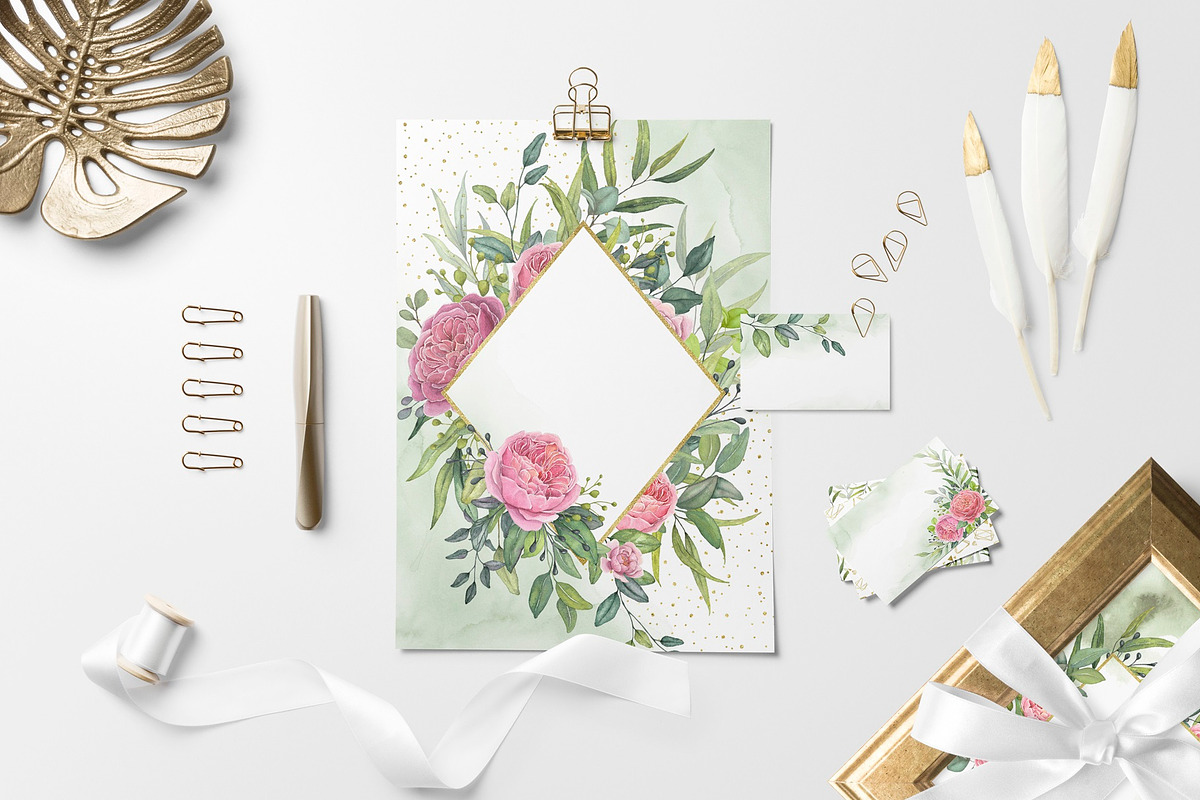 Roses - Watercolor Floral Collection, an Illustration by Elly Studio (Photo 4 of 16)