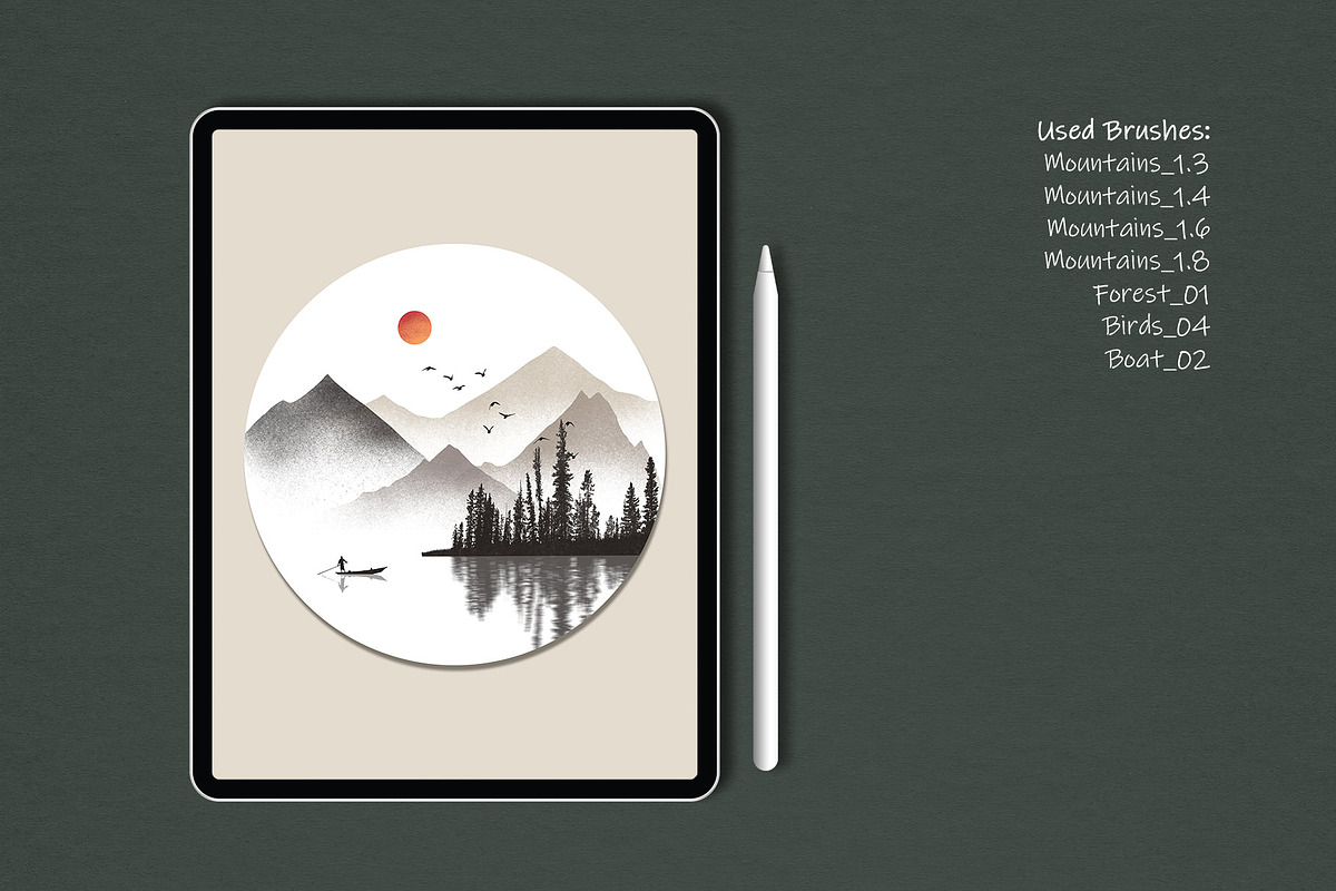 Photoshop Landscape Stamp Brushes, a Brush Add-On by MISTstudioDesign (Photo 12 of 12)