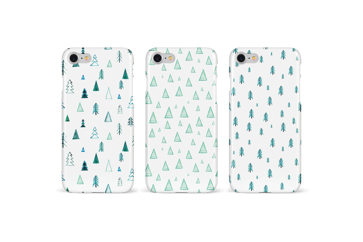 6 Seamless WINTER patterns., a Seasonal Illustration by ElenKoss (Photo 4 of 7)