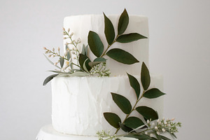 White Cake Styled Stock Photo 2