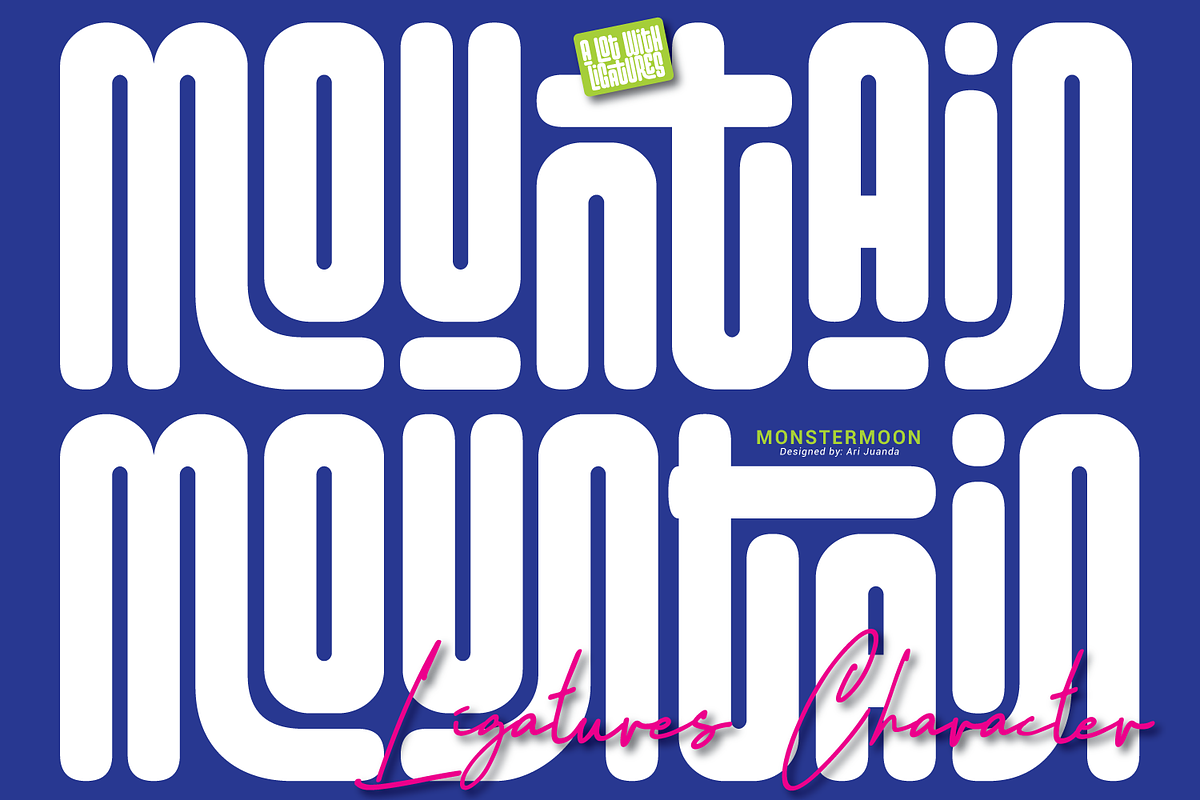 Monstermoon, a Sans Serif Font by Linecreative (Photo 8 of 9)