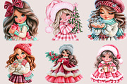 Christmas Girl Clipart PNG Bundle, a Seasonal Illustration by SVGArt (Thumbnail 2 of 5)