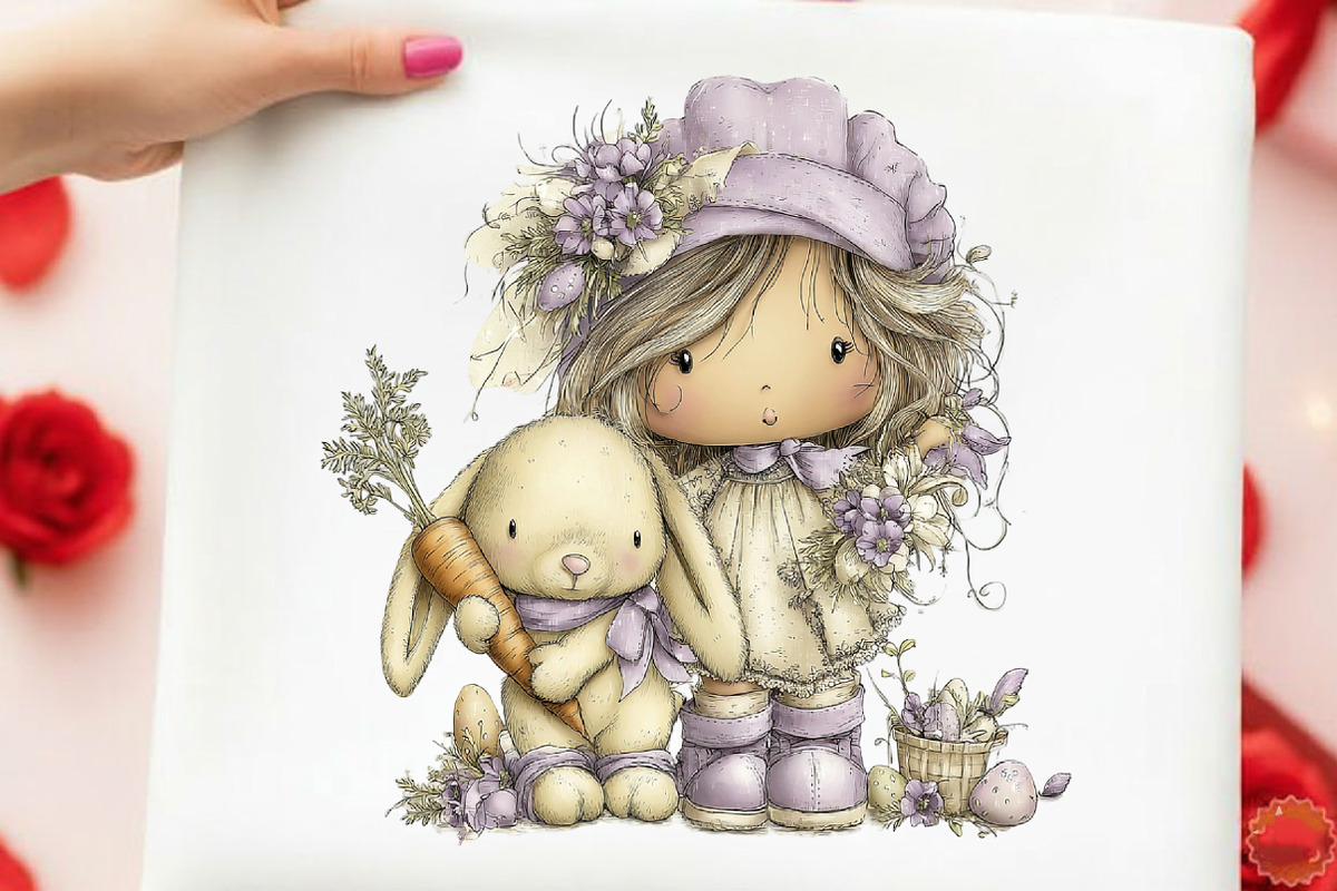 Whimsical Easter Kids Clipart, an Illustration by designcity5 (Photo 4 of 4)