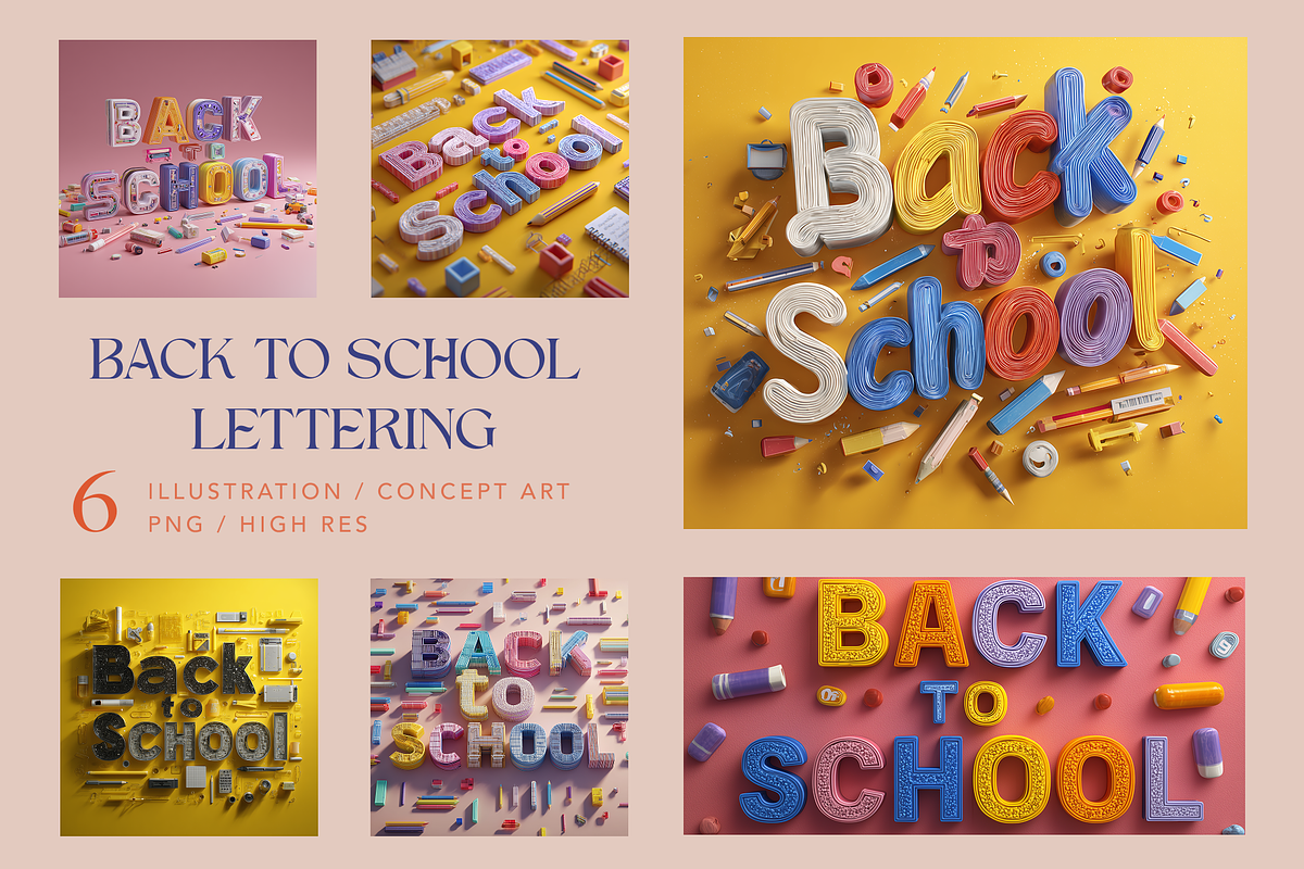 Back to School Lettering - Stock Images
