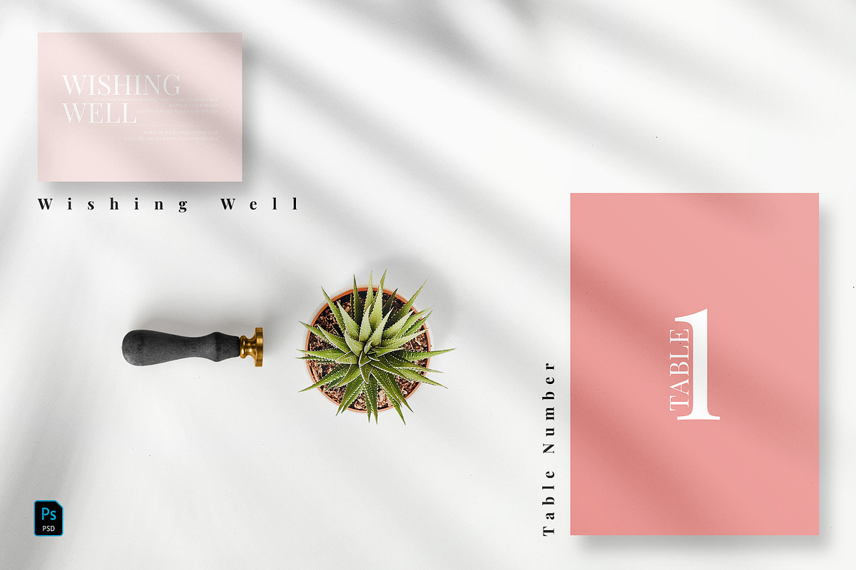 Modern Pink Invitation Set, an Invitation Template by Azka Creative (Photo 4 of 5)