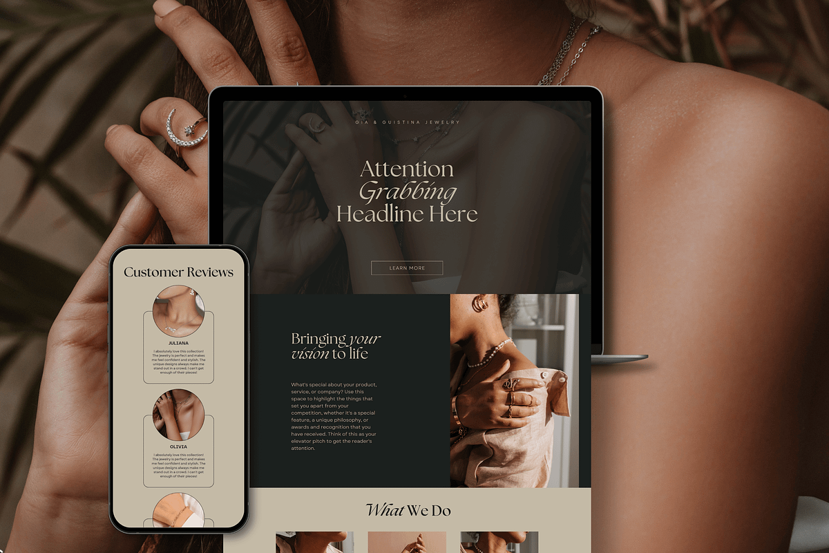 Canva Website Template, a Websites & App Template by Asha Glenn Design Studio (Photo 4 of 9)