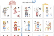 Watercolor Cute Alphabet Professions, an Education Illustration by MayaNavits (Thumbnail 3 of 12)
