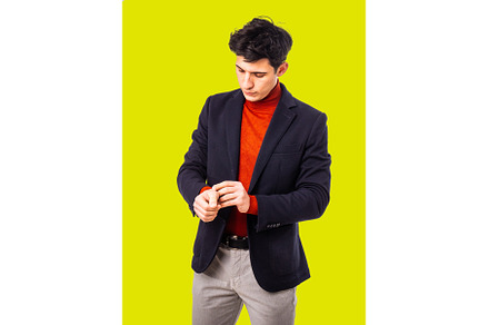 Handsome young man in studio, a Person Photo by ArtOfPhotos photo store