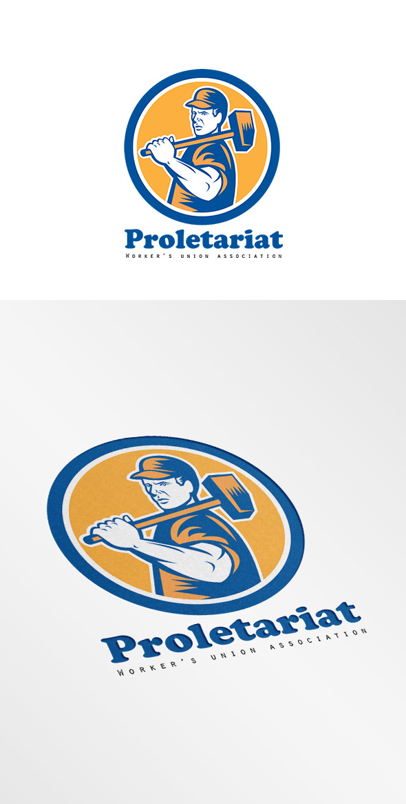 proletariat-union-workers-associatio-a-branding-logo-template-by