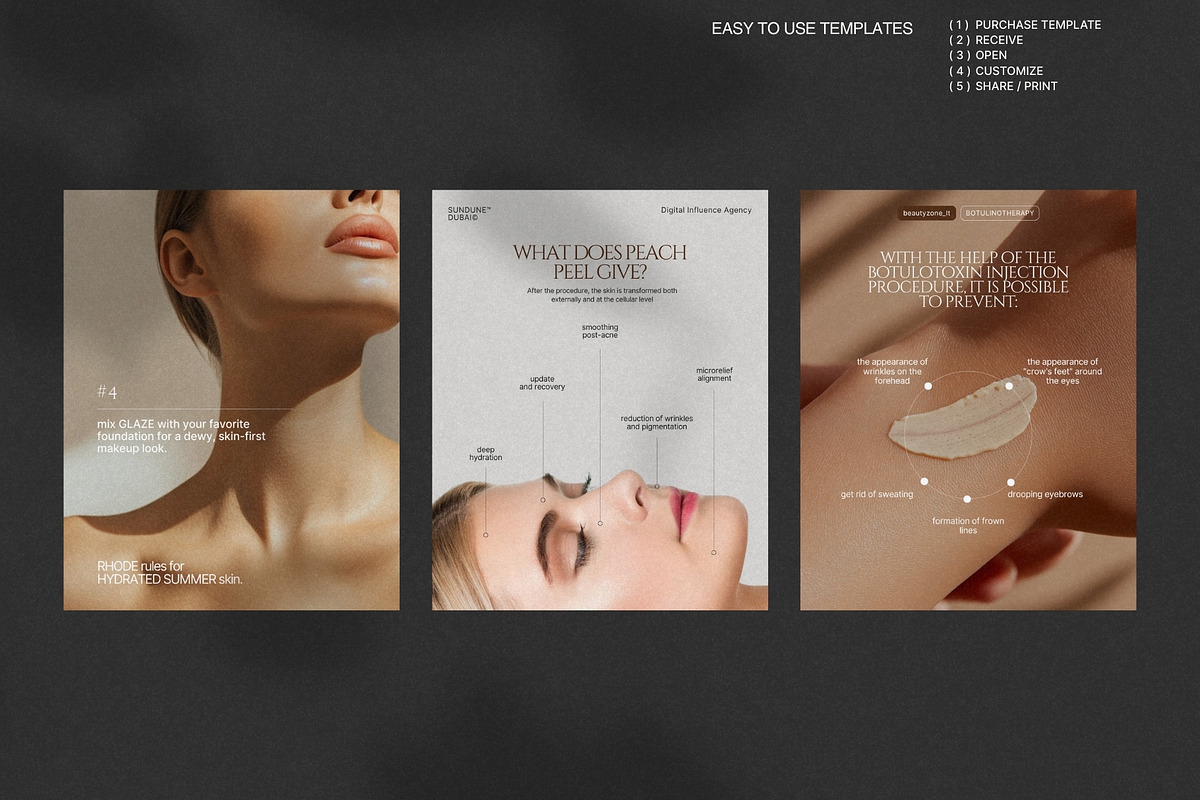 Skincare Story & Post Canva Kit preview 3