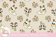 Spooky Cute Christmas Seamless Patte, a Pattern Graphic by CpSnowy (Thumbnail 1 of 5)